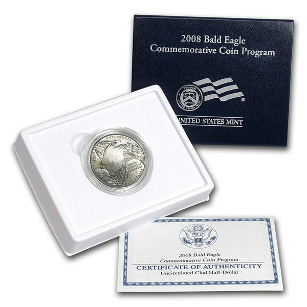 2008-S Bald Eagle Uncirculated Commemorative Half Dollar Clad OGP