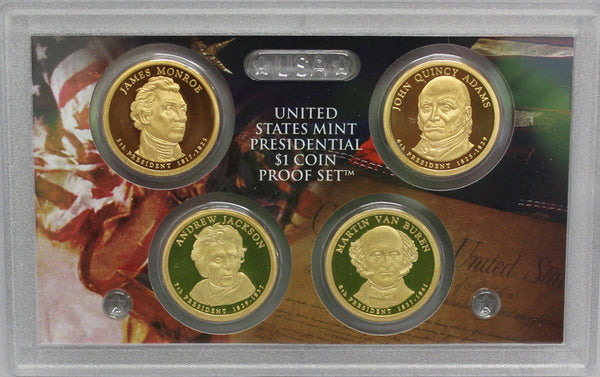 2008 S Presidential Dollar  US Mint Poof set in Lense NO BOX or COA 4 US Coins