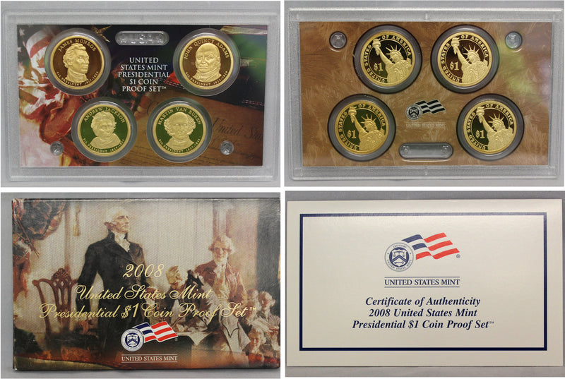 2008 Presidential Dollar Proof Set (OGP) 4 coins