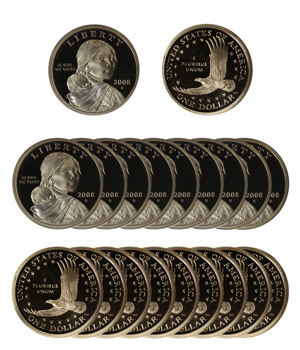 2008 S Sacagawea Dollar Gem Deep Cameo Proof Roll (20 Coins)