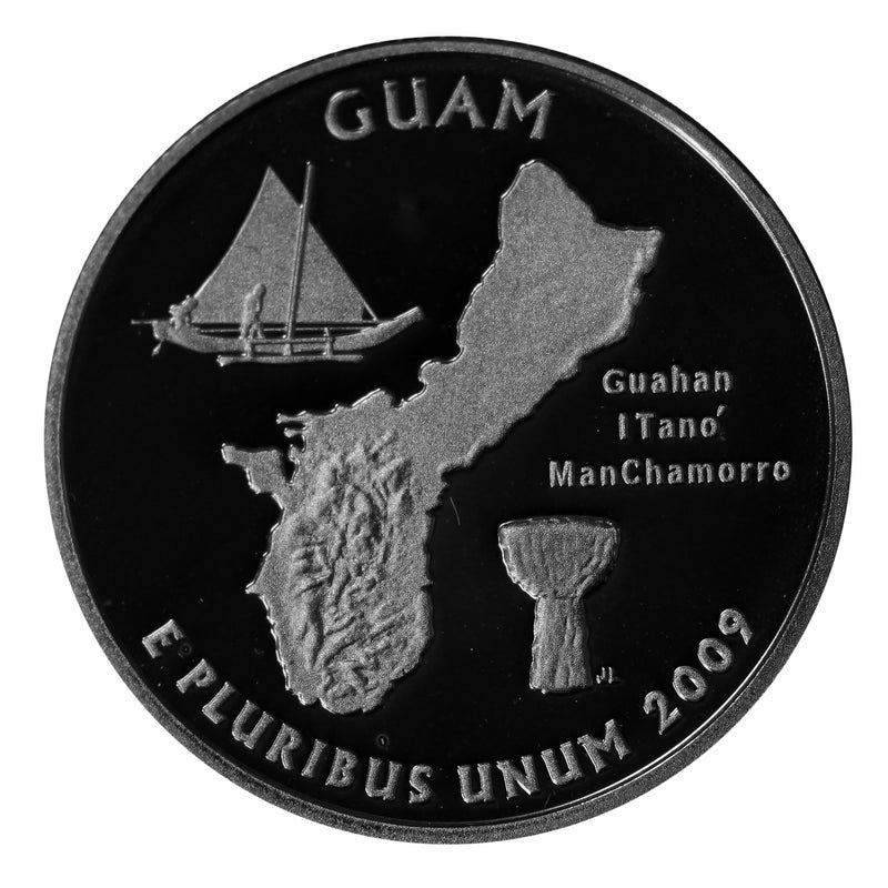 2009 S Territories Quarter Guam Gem Deep Cameo Proof CN-Clad