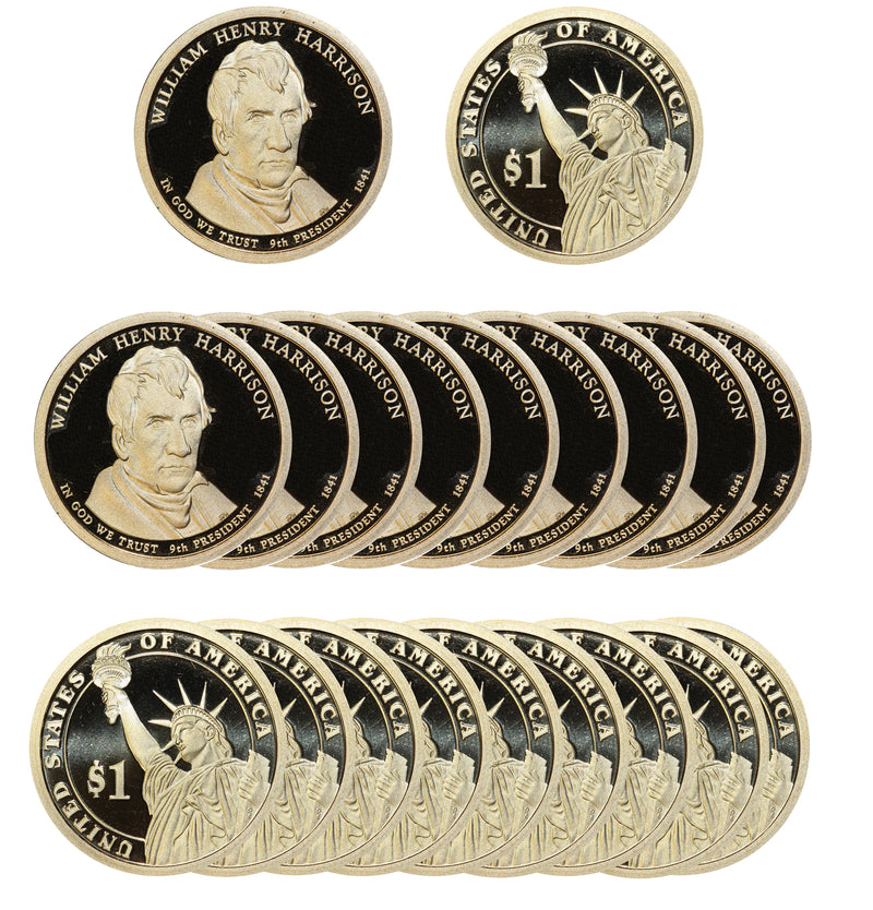 2009 S William Harrison Presidential Dollar Proof Roll (20 Coins)