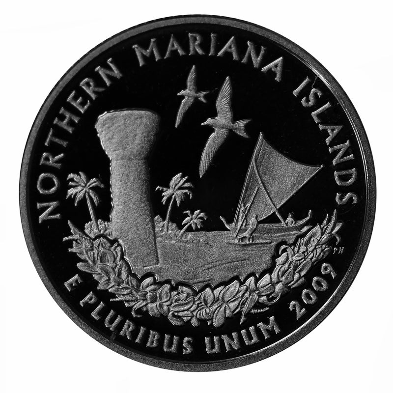 2009 S Territories Quarter Northern Mariana Islands Gem Deep Cameo Proof CN-Clad