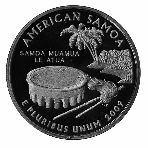 2009 S Territories Quarter American Samoa Gem Deep Cameo Proof CN-Clad