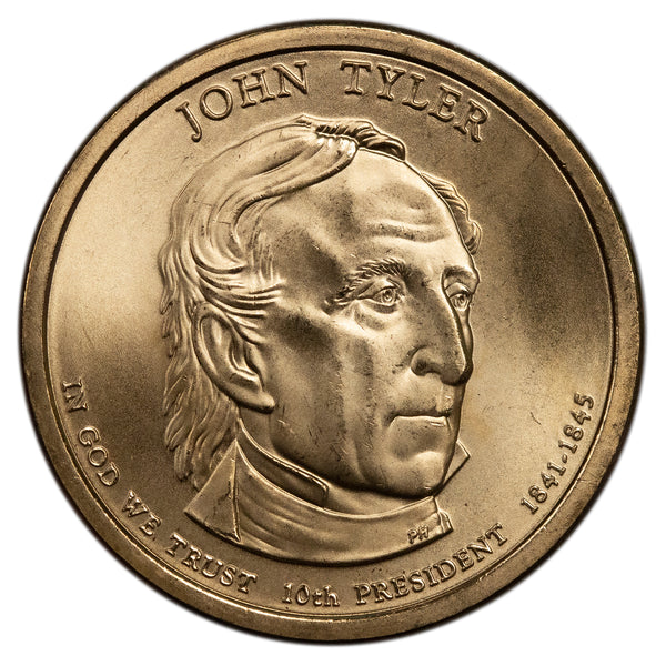 2009 -P John Tyler Presidential Dollar BU Clad US Coin