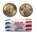 2009 -P John Tyler Presidential Dollar Mint Roll BU 25 US Coin