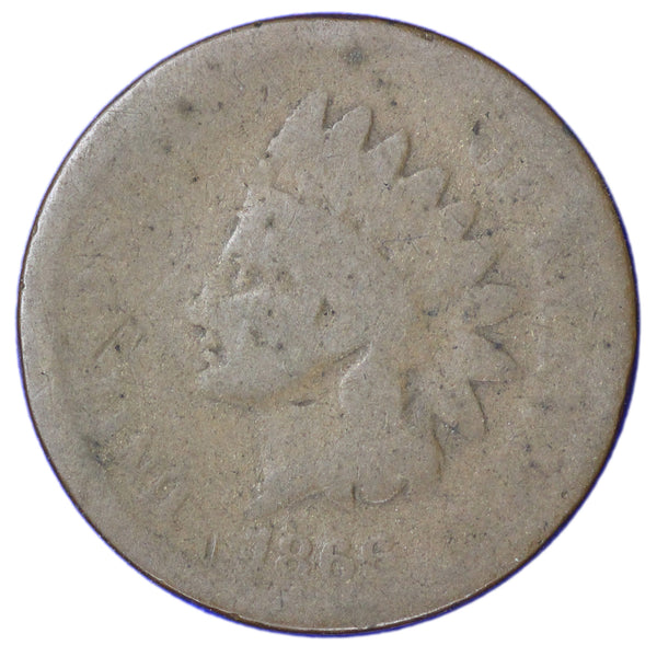 1866 -P Indian Head cent 1c - AG Almost Good Condition (2010)
