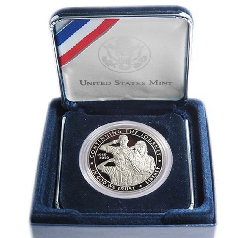 2010-P Boy Scouts Proof Commemorative Dollar 90% Silver OGP