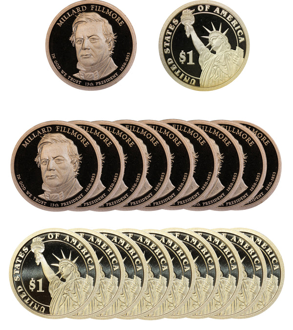 2010 S Millard Fillmore Presidential Dollar Proof Roll (20 Coins)