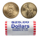 2010 Abraham Lincoln Presidential Dollar Bank Roll Sealed BU Clad 25 US Coin