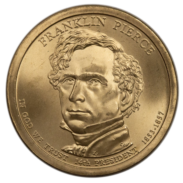 2010 -P Franklin Pierce Presidential Dollar BU Clad US Coin