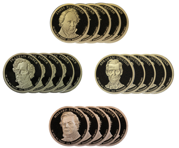 2010 S Presidential Dollar Proof Roll (20 Coins) Buchanan Lincoln Fillmore Pierce