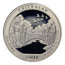 2011 S Parks ATB Quarter Chickasaw Gem Deep Cameo Proof 90% Silver