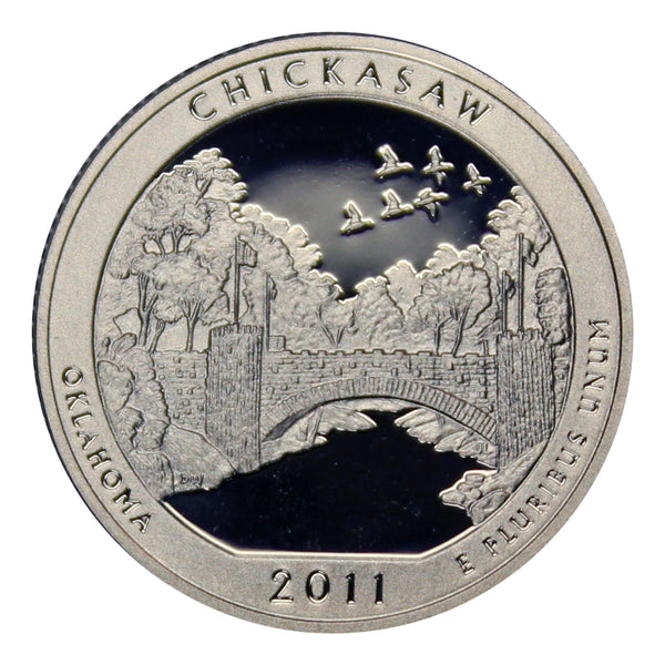 2011 S Parks ATB Quarter Chickasaw Gem Deep Cameo Proof 90% Silver