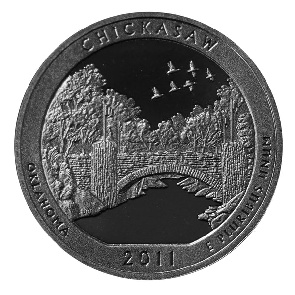 2011 S Parks ATB Quarter Chickasaw Gem Deep Cameo Proof CN-Clad