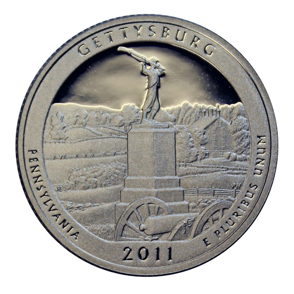 2011 S Parks ATB Quarter Gettysburg Gem Deep Cameo Proof 90% Silver
