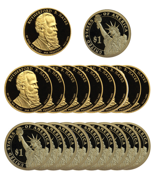 2011 S Rutherford Hayes Presidential Dollar Proof Roll (20 Coins)