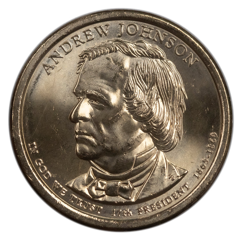 2011 -P Andrew Johnson Presidential Dollar BU Clad US Coin