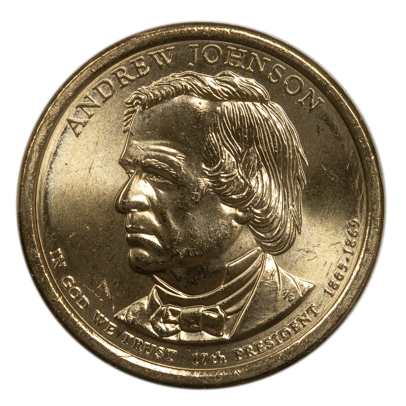 2011 -P Andrew Johnson Presidential Dollar BU Clad US Coin