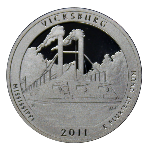 2011 S Parks ATB Quarter Vicksburg Gem Deep Cameo Proof 90% Silver