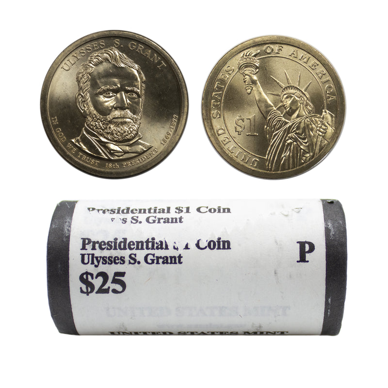 2011 -P Ulysses Grant Presidential Dollar Mint Roll BU 25 US Coin