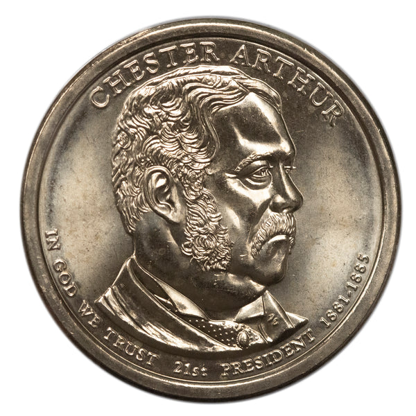 2012 -D Chester Arthur Presidential Dollar BU Clad US Coin