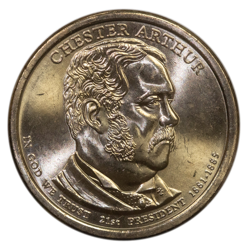 2012 -D Chester Arthur Presidential Dollar BU Clad US Coin