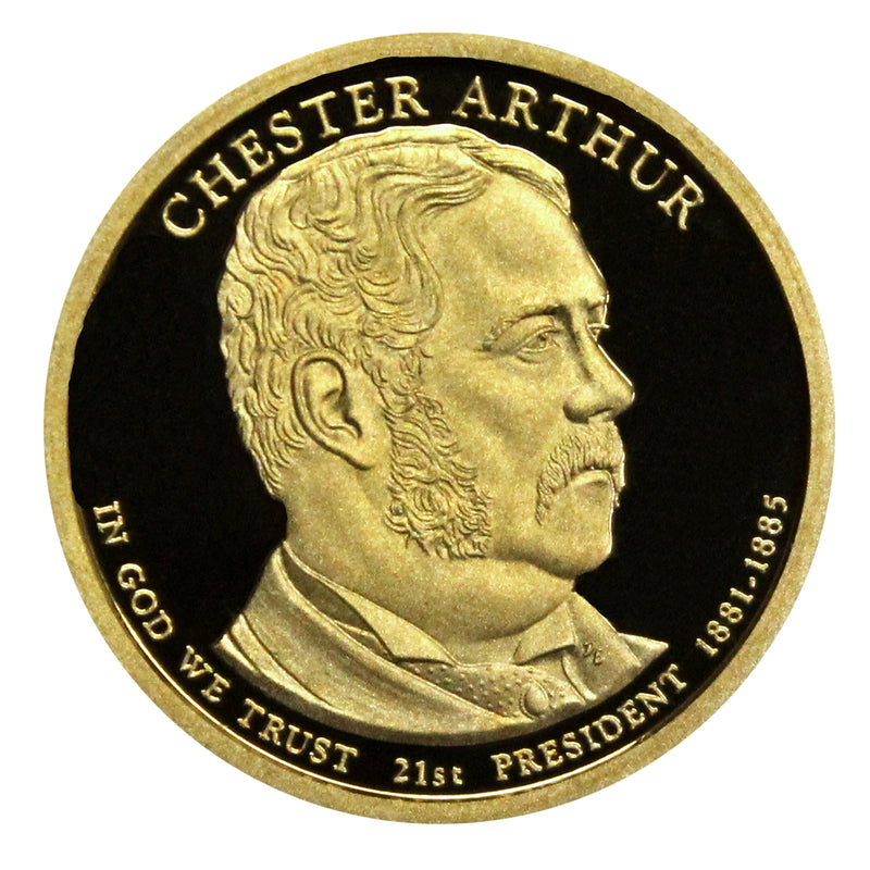 2012-S chester Arthur Presidential Proof Dollar Gem Deep Cameo US Coin