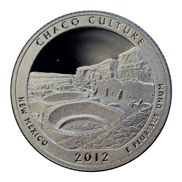 2012 S Parks ATB Quarter Chaco Culture Gem Deep Cameo Proof 90% Silver