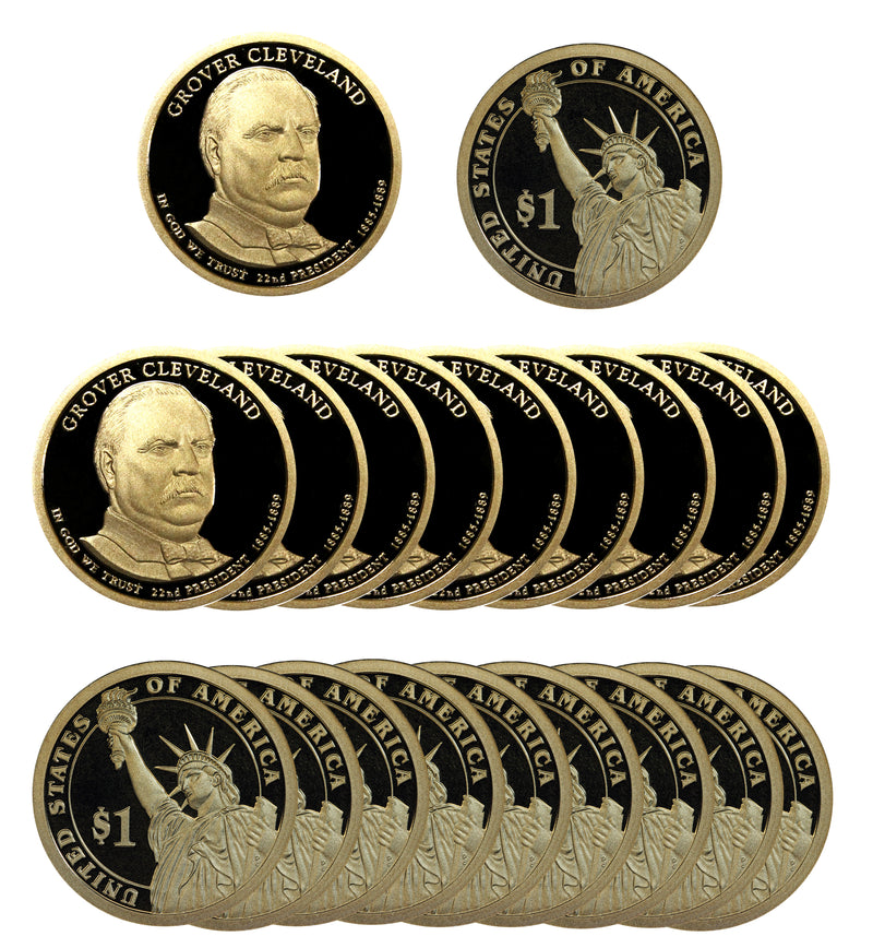 2012 S Grover Cleveland Presidential Dollar Proof Roll (20 Coins) 1st term