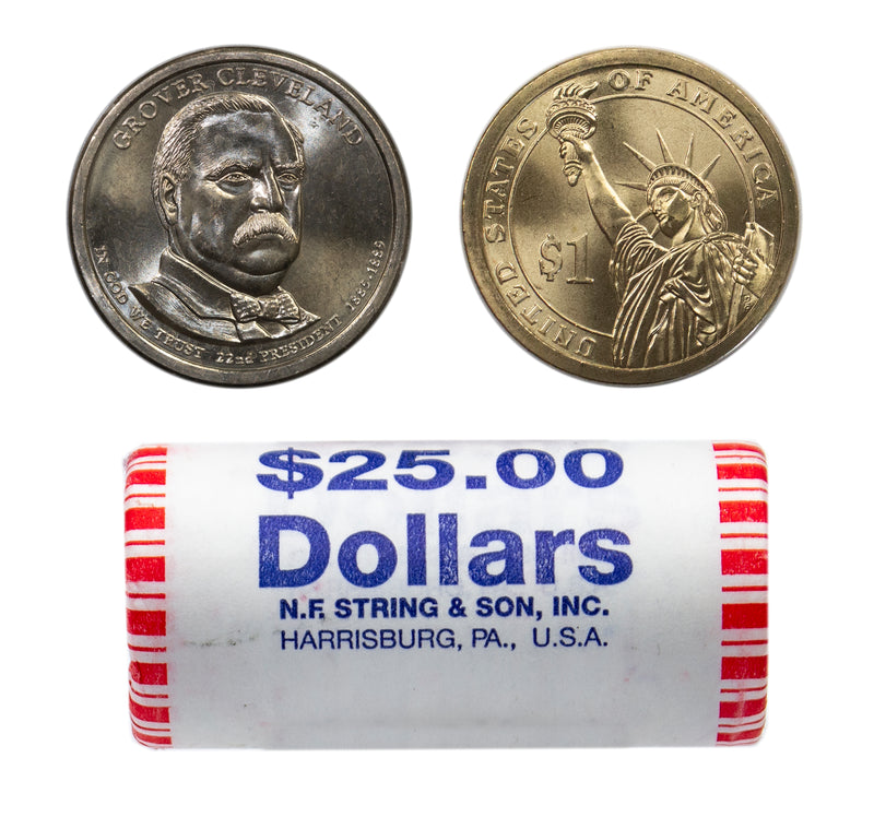 2012 Grover Cleveland 1st term Presidential Dollar Bank Roll Sealed BU Clad 25 US Coin