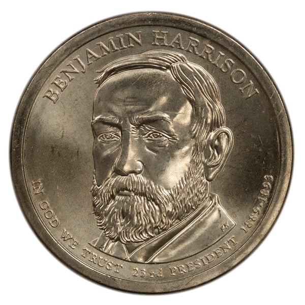 2012 -D Benjamin Harrison Presidential Dollar BU Clad US Coin