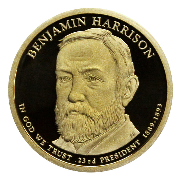 2012-S Benjamin Harrison Presidential Proof Dollar Gem Deep Cameo US Coin