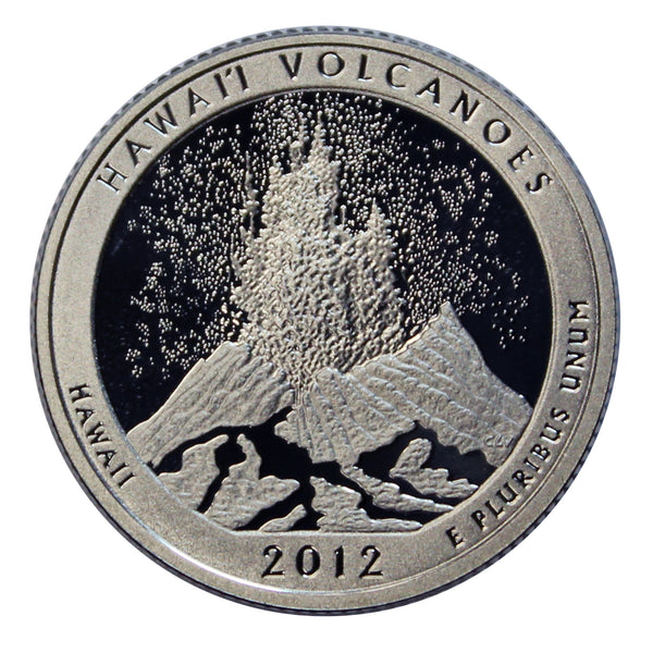 2012 S Parks ATB Quarter Hawaii Volcanoes Gem Deep Cameo Proof 90% Silver