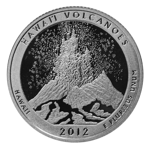 2012 S Parks ATB Quarter Hawaii Volcanoes Gem Deep Cameo Proof CN-Clad