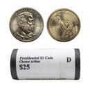 2012 -D Chester Arthur Presidential Dollar Mint Roll BU 25 US Coin