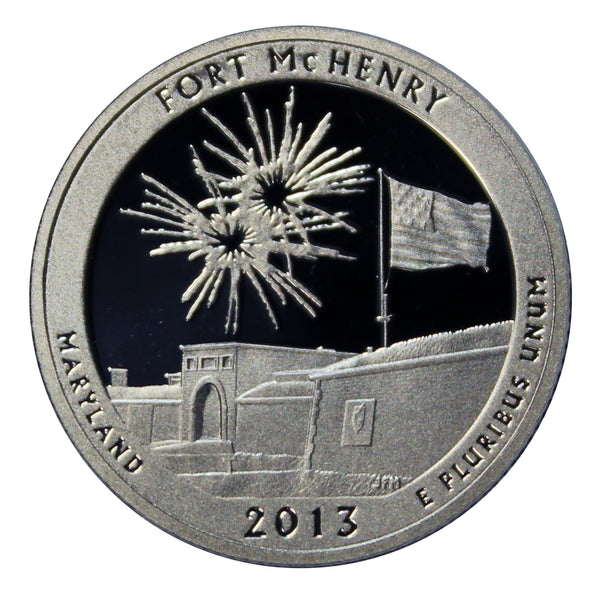 2013 S Parks ATB Quarter Fort McHenry Gem Deep Cameo Proof 90% Silver