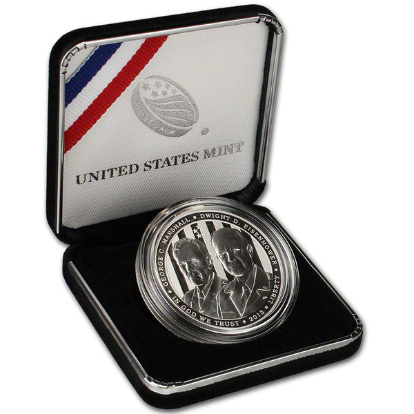 2013-P 5 Star Generals Proof Commemorative Dollar 90% Silver OGP