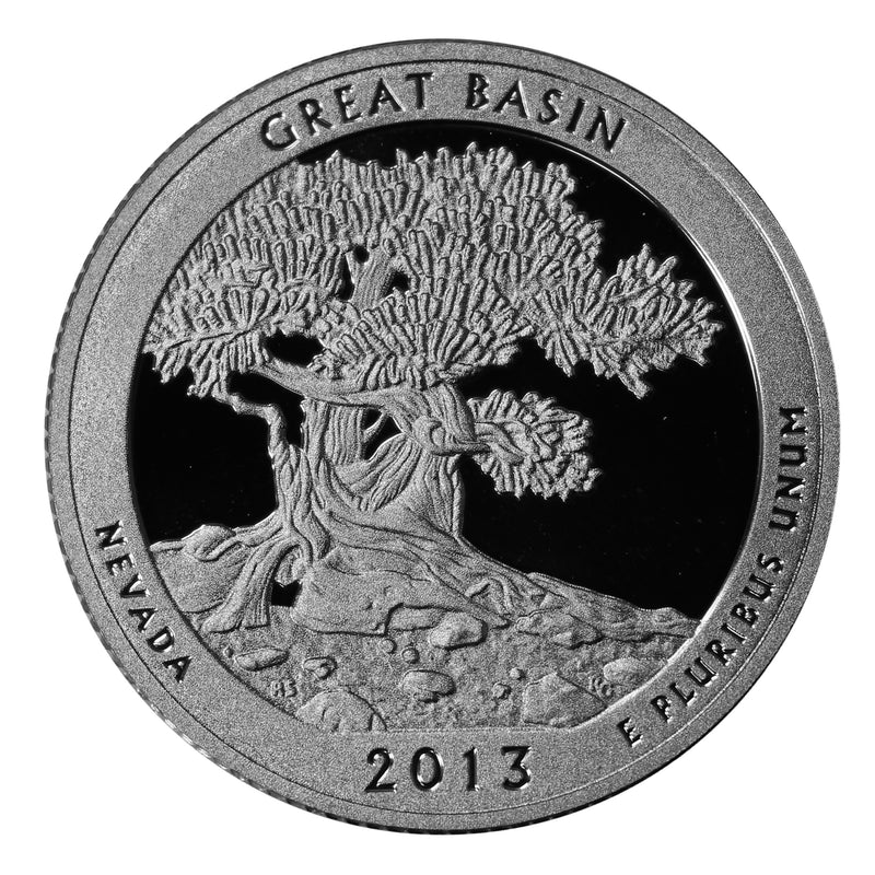 2013 S Parks ATB Quarter Great Basin Gem Deep Cameo Proof CN-Clad