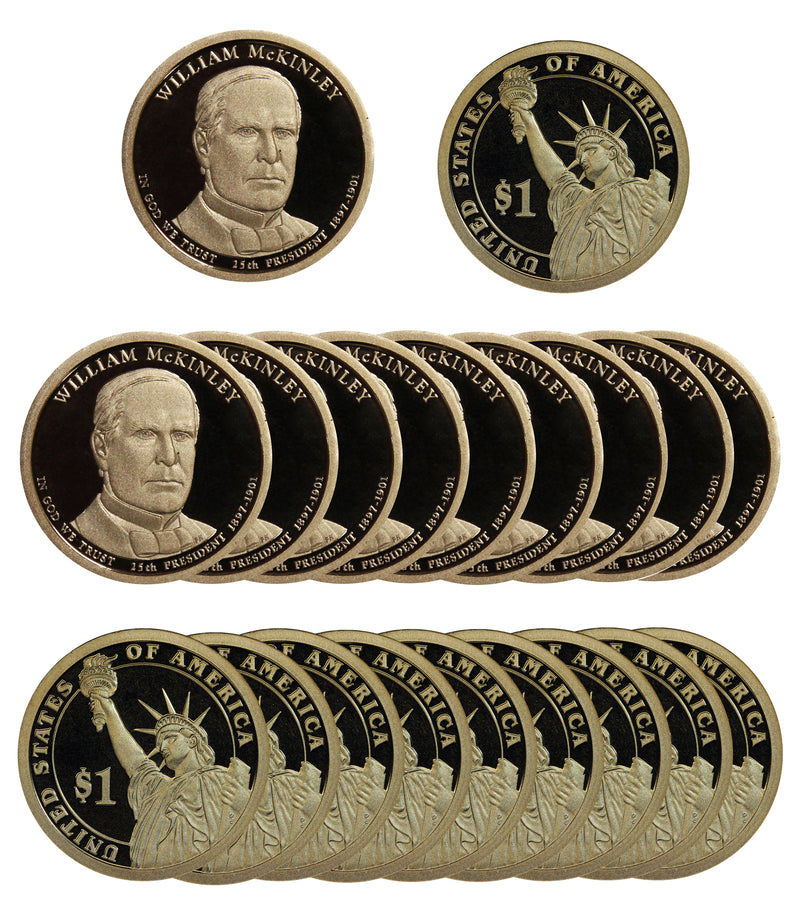2013 S William McKinley Presidential Dollar Proof Roll (20 Coins)