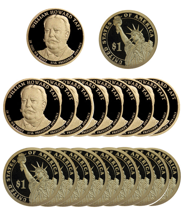 2013 S William Taft Presidential Dollar Proof Roll (20 Coins)