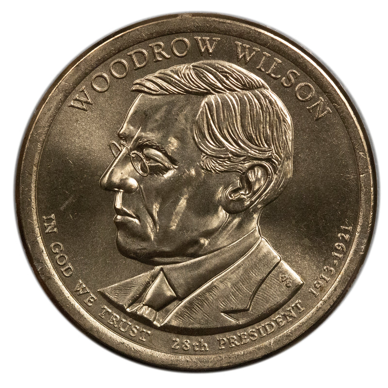 2013 -P Woodrow Wilson Presidential Dollar BU Clad US Coin