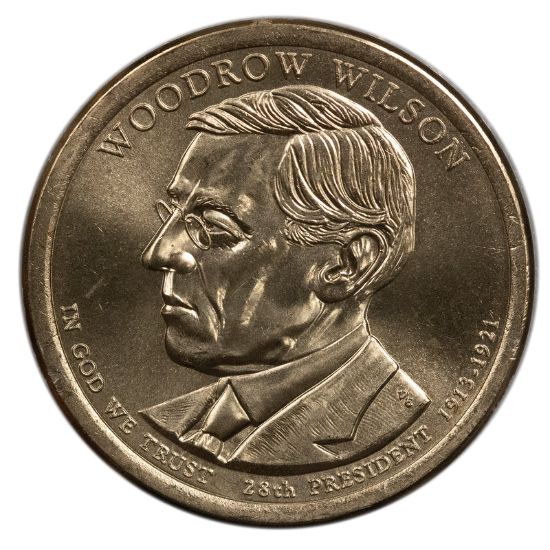 2013 Woodrow Wilson Presidential Dollar Bank Roll Sealed BU Clad 25 US Coin