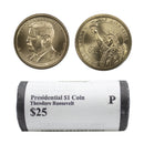 2013 -P Theodore Roosevelt Presidential Dollar Mint Roll BU 25 US Coin