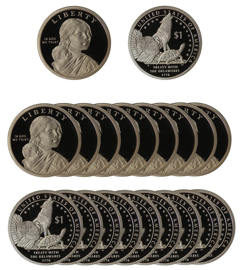2013 S Sacagawea Dollar Gem Deep Cameo Proof Roll (20 Coins)