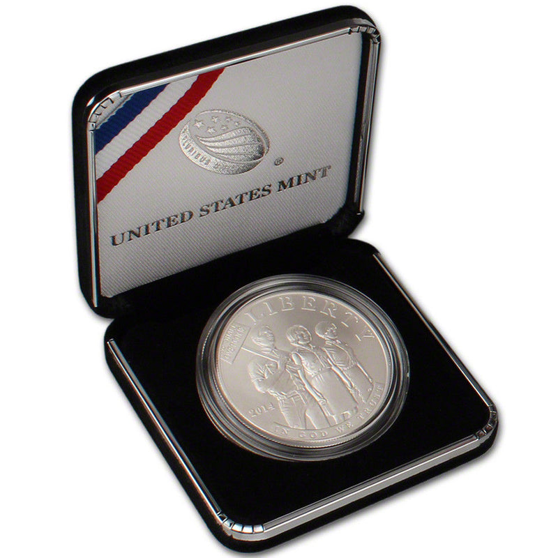 2014-P Civil Rights Act Uncirculated Commemorative Dollar 90% Silver OGP