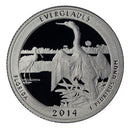 2014 S Parks ATB Quarter Everglades Gem Deep Cameo Proof CN-Clad