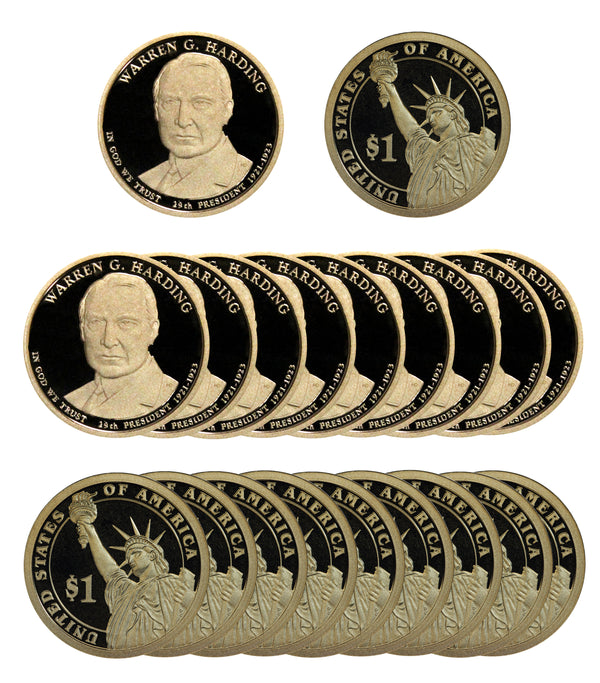 2014 S Warren Harding Presidential Dollar Proof Roll (20 Coins)