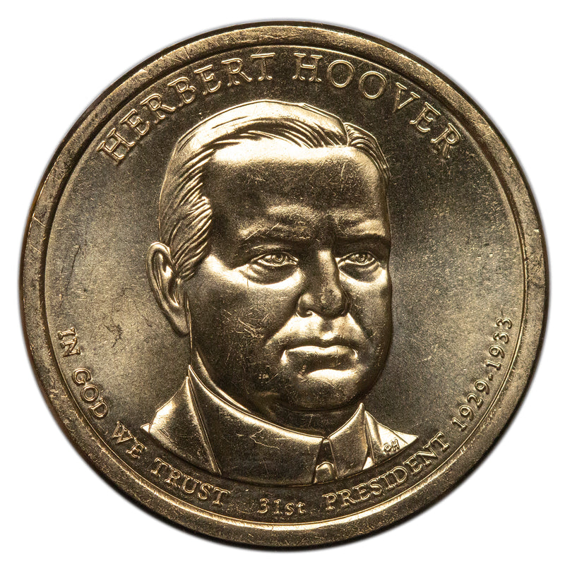 2014 Herbert Hoover Presidential Dollar Bank Roll Sealed BU Clad 25 US Coin
