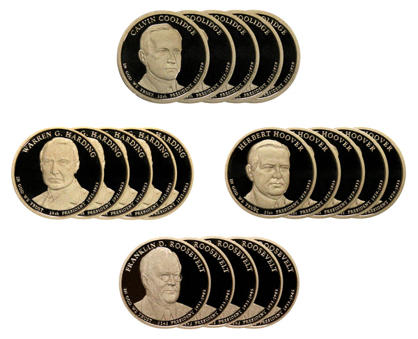 2014 S Presidential Dollar Proof Roll (20 Coins) Roosevelt Coolidge Harding Hoover